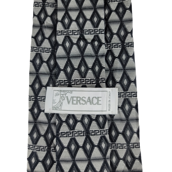 Versace Patterned Silk Tie - Picture 3 of 3